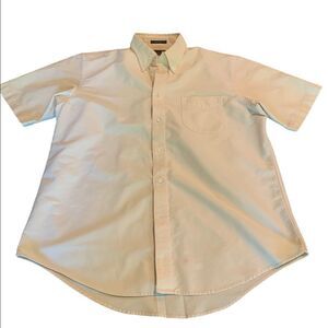 Lands End Men’s Short Sleeve Yellow Shirt 16-16 1/2